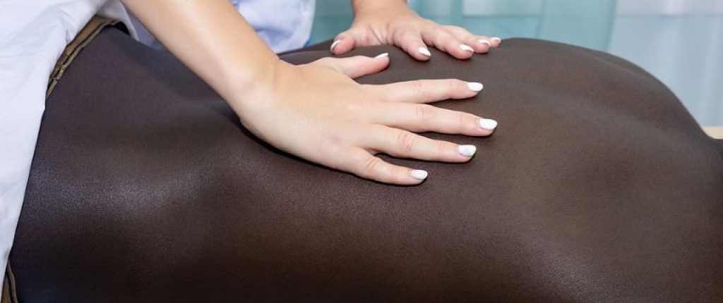 A person receiving a myofascial release massage.